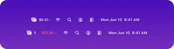 Renkei status bar showing session costs